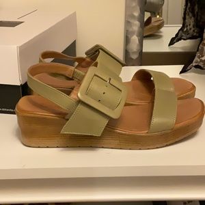 Green Wedge Sandals